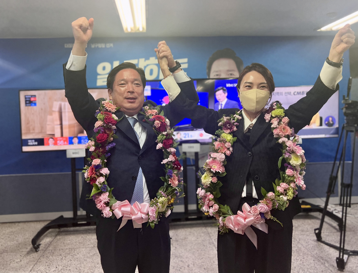 [광주=뉴시스] 김혜인 기자 = 제 8회 전국동시지방선거 더불어민주당 김병내 광주 남구청장 당선인. 2022.06.01. (사진=김병내 남구청장 후보 캠프 제공) photo@newsis.com