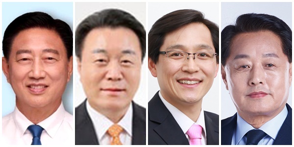 기초단체장으로 변신에 성공한 광역의원들. 왼쪽부터 장성 김한종, 화순 구복규, 영암 우승희, 곡성 이상철 군수 당선자. *재판매 및 DB 금지