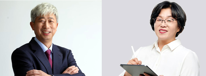 [장흥=뉴시스] 제8회 전국동시지방선거 장흥군제1선거구 진보당 박형대 당선자(왼쪽), 영광군제2선거구 오미화 당선자. (사진=진보당 제공). photo@newsis.com *재판매 및 DB 금지