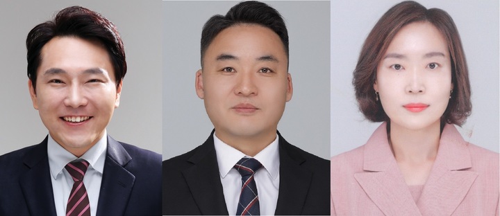사진 왼쪽부터 제8회 전국동시지방선거 충남 광역의원에 당선된 안종혁, 박정수, 신순옥 당선자. *재판매 및 DB 금지