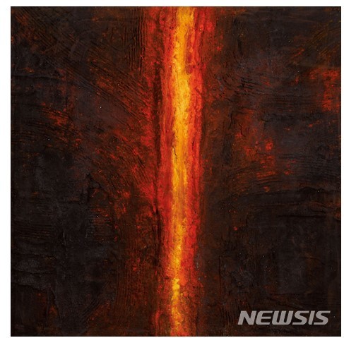 [서울=뉴시스]마르셀로 로 기우디체, Eden Vulcano, 2013, Pigment & Oil on canvas, 100x100 cm 이미지 제공: 오페라갤러리 