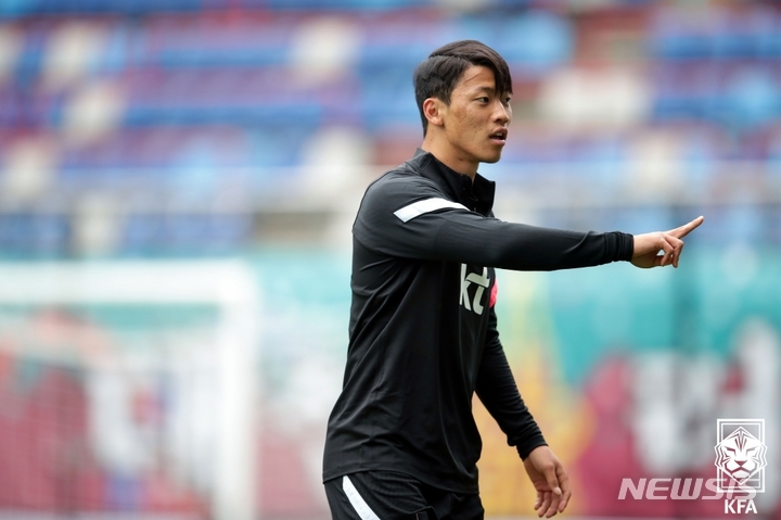 [서울=뉴시스]축구대표팀 황희찬. (사진=대한축구협회 제공)