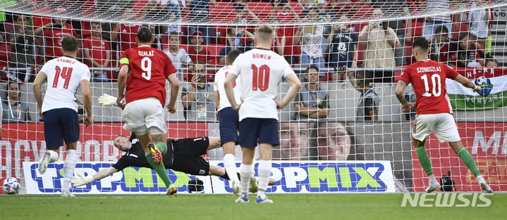 [부다페스트=AP/뉴시스]잉글랜드, 60년 만에 헝가리에 패배. 2022.06.04.