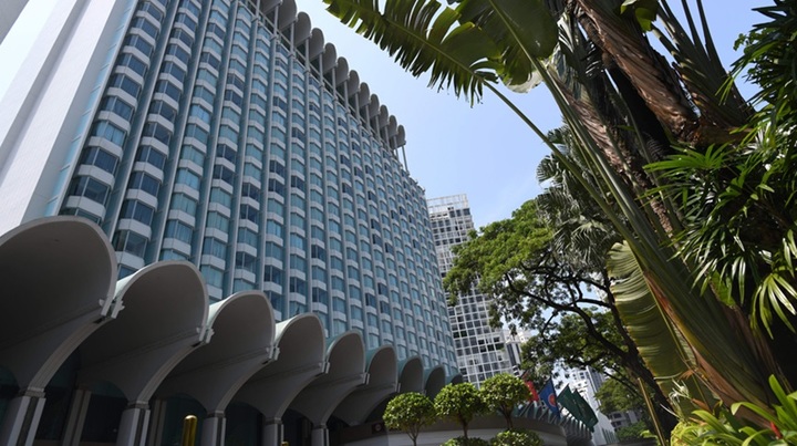 [서울=뉴시스]아시아 최대 규모의 안보회의인 아시아안보회의(샹그릴라 대화)가 개최되는 장소인 싱가포르 샹그릴라호텔. <사진출처: 영국 국제전략문제연구소(IISS) 사이트> 2022.06.09 