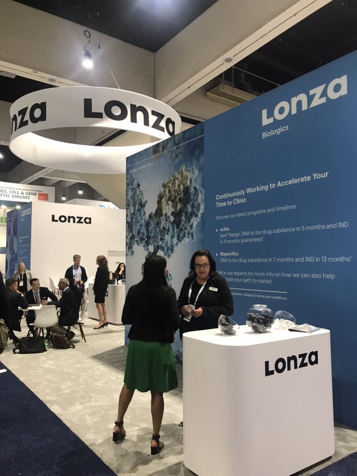 [샌디에이고=뉴시스]‘2022 바이오 인터내셔널 컨벤션’에 참가한 스위스 CDMO 기업 론자 부스 (사진=뉴시스) 2022.6.14 *재판매 및 DB 금지