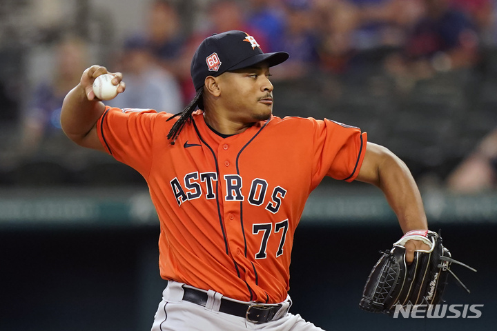 [알링턴=AP/뉴시스]휴스턴 애스트로스 루이스 가르시아. 2022.06.16.