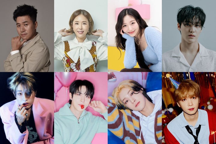 [서울=뉴시스] '아이돌 히트쏭 페스티발' 출연진. 2022.06.17.(사진=카카오엔터테인먼트 제공) photo@newsis.com*재판매 및 DB 금지 *재판매 및 DB 금지