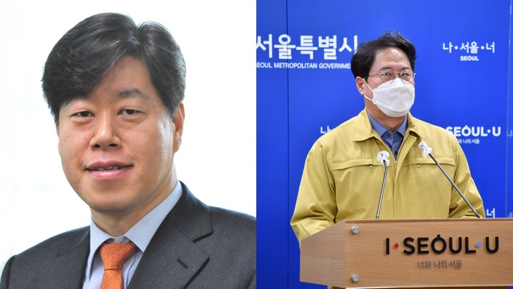 [서울=뉴시스] 오세훈 서울시장 4선 성공 후 첫 행정1부시장에 내정된 김의승 기획조정실장(사진 왼쪽)과 행정2부시장에 내정된 한제현 안전총괄실장. (사진=뉴시스DB) photo@newsis.com *재판매 및 DB 금지