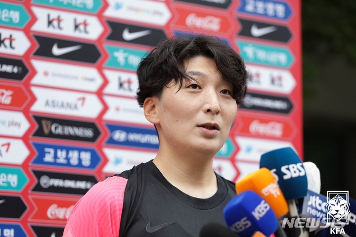 [서울=뉴시스]여자축구대표팀에 돌아온 박은선. (사진=대한축구협회 제공)