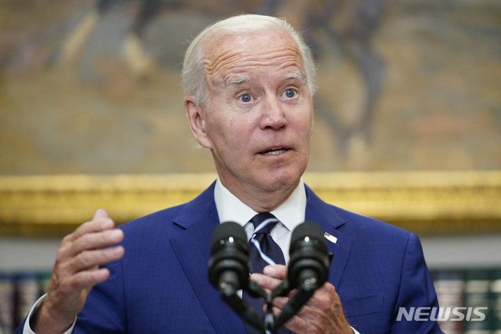 [워싱턴=AP/뉴시스] 조 바이든 미국 대통령. 2022.06.21.