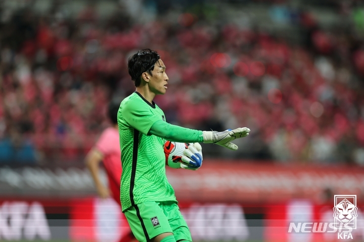 [서울=뉴시스]벤투호 김승규 골키퍼. (사진=대한축구협회 제공)