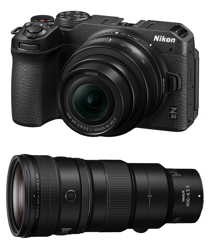 [서울=뉴시스]니콘이미징코리아가 Z 마운트 채용 APS-C 사이즈(DX 포맷) 미러리스 카메라 'Z 30'과 Z 마운트 풀프레임(FX 포맷) 미러리스를 위한 초망원 단초점 렌즈 '니코르(NIKKOR) Z 400㎜ f/4.5 VR S'을 공개했다. (사진 = 니콘이미징코리아) 2022.6.29. photo@newsis.com *재판매 및 DB 금지