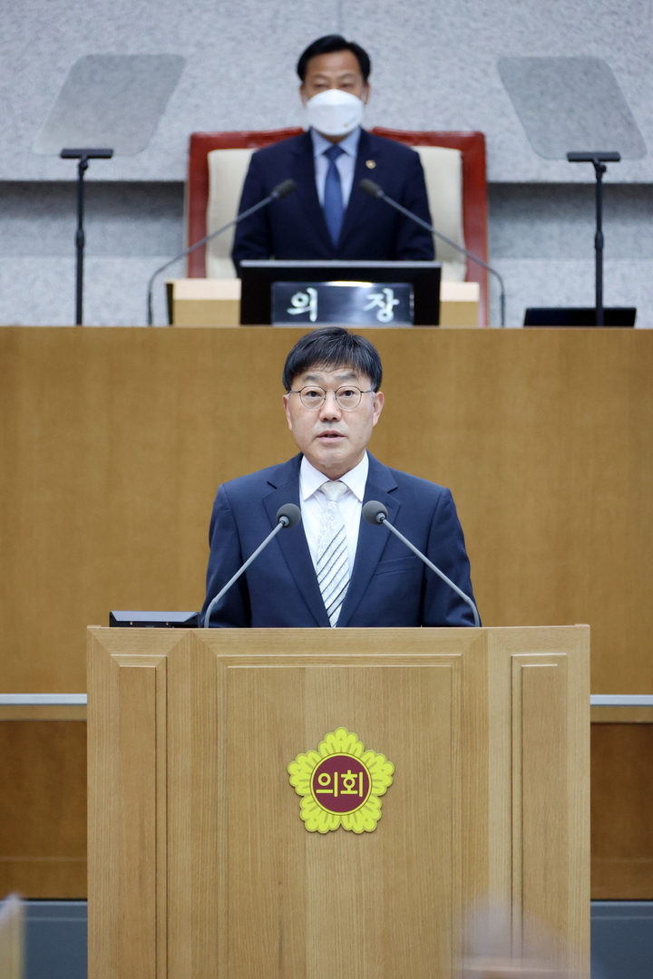 29일 5분발언 중인 김종찬 경기도의회 의원(사진=경기도의회 제공) *재판매 및 DB 금지