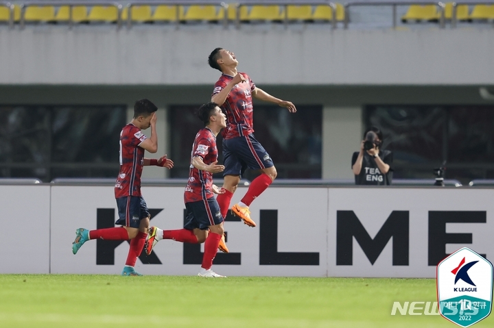 [서울=뉴시스]K리그1 김천 상무. (사진=프로축구연맹 제공)