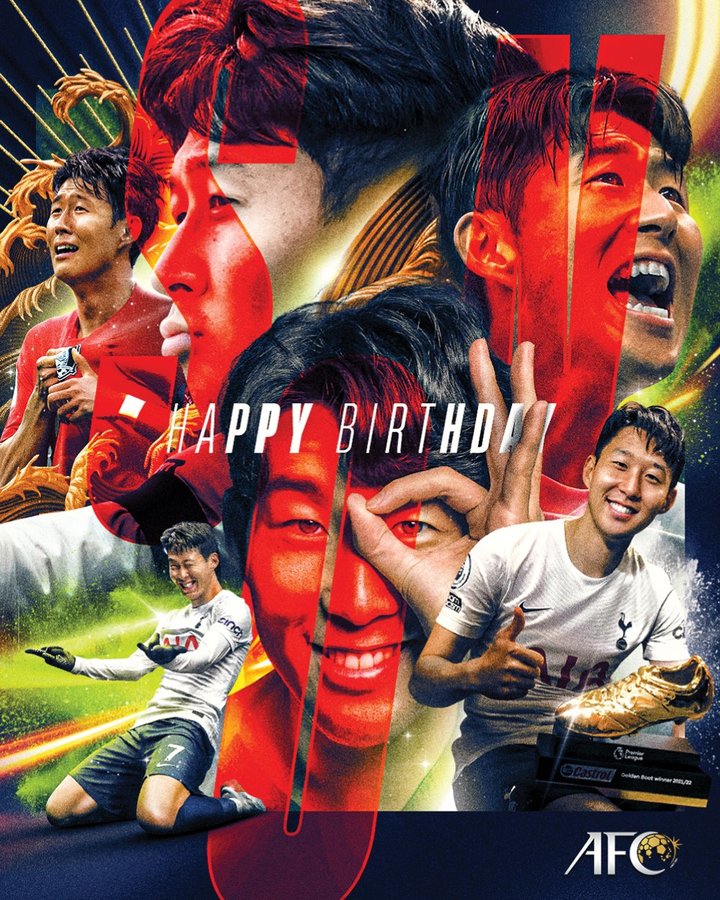 [서울=뉴시스]AFC, 손흥민 생일 축하. (캡처=AFC 트위터)