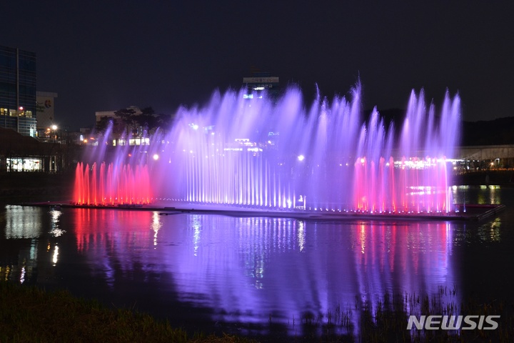 동백호수공원 음악분수