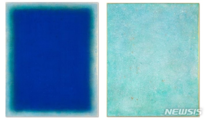 [서울=뉴시스]into Light 13, pigment on canvas, 162.2×130.3cm, 2022 (좌) into Light 15, pigment on canvas, 162.2×130.3cm, 2022 (우)