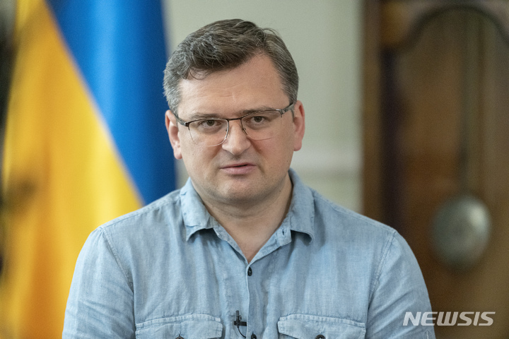 [키이우=AP/뉴시스] 드미트로 쿨레바 우크라이나 외무장관. 222.07.13.