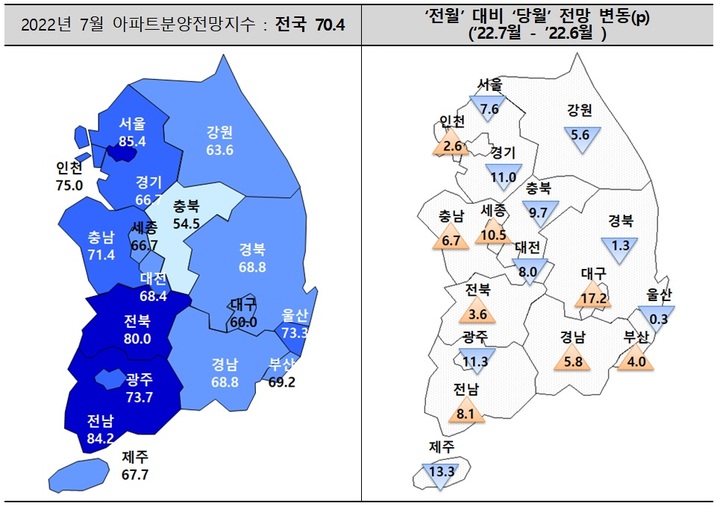 아파트 분양전망 두 달째 악화…"고금리·경기침체 영향"