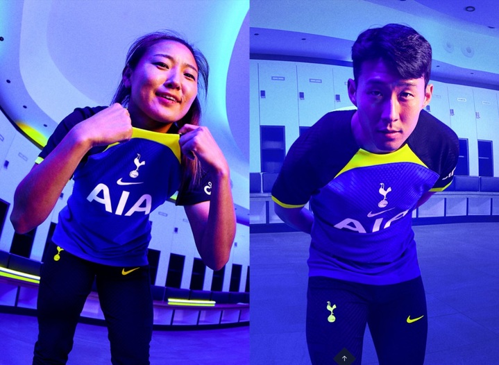 [서울=뉴시스]토트넘에서 뛰는 손흥민과 조소현. (캡처=토트넘 홈페이지)