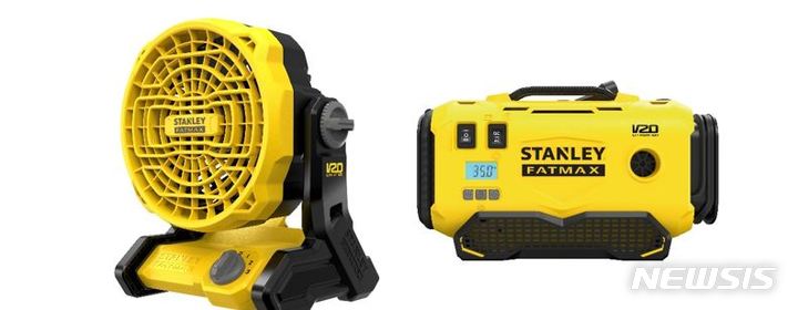 [서울=뉴시스] 스탠리 '충전 선풍기·공기주입기'. (사진=스탠리 제공) 2022.07.20. photo@newsis.com