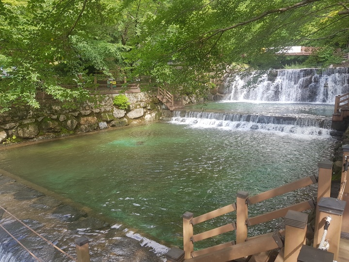 [보성=뉴시스] 보성 제암산자연휴양림 물놀이장. (사진 = 보성군 제공) *재판매 및 DB 금지