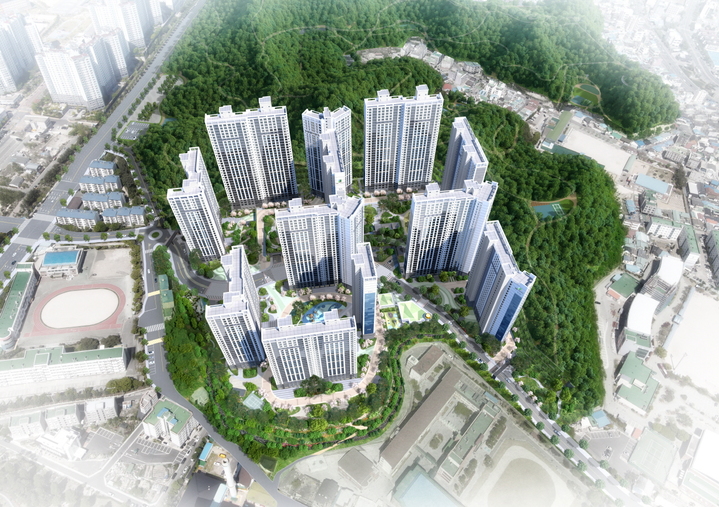 한신공영, 포항시 학산공원 공동주택 신축공사 조감도(사진 제공=한신공영) *재판매 및 DB 금지