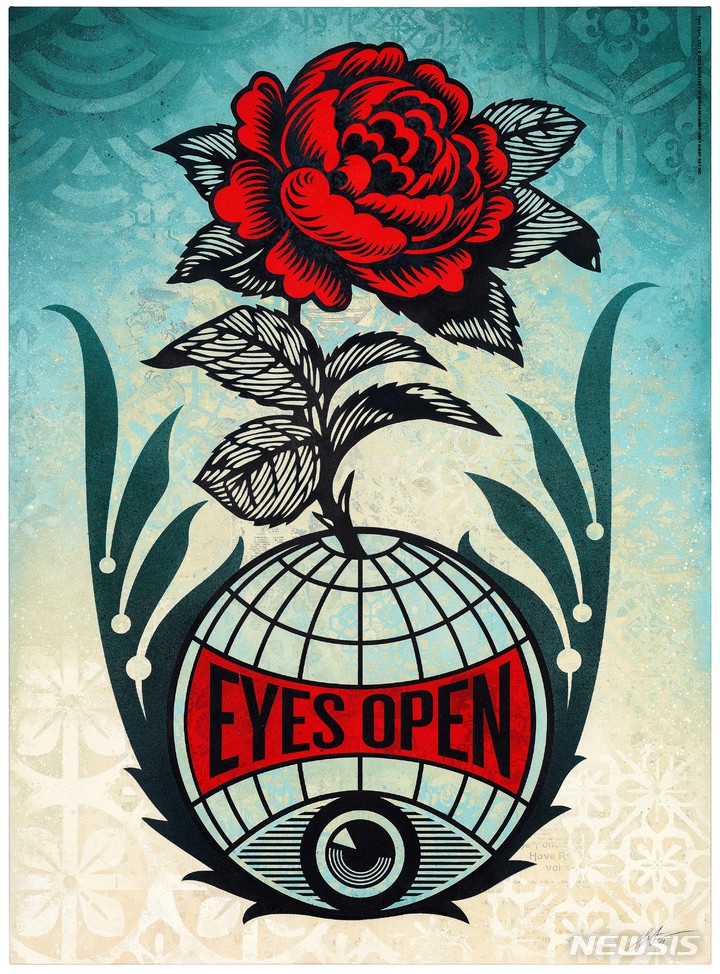 [서울=뉴시스]Eyes Open, 2021 © 2022 COURTESY OF SHEPARD FAIREYOBEY GIANT ART INC.