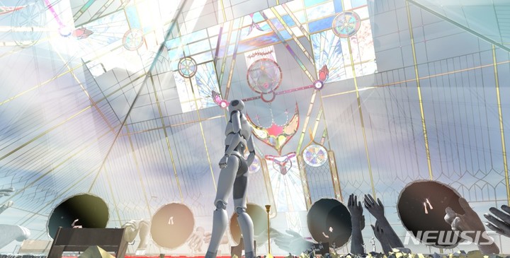 [서울=뉴시스]테라코타 프렌드십-우정에 관하여, 2022, 메타 파빌리온 전경. 국립현대미술관 제공