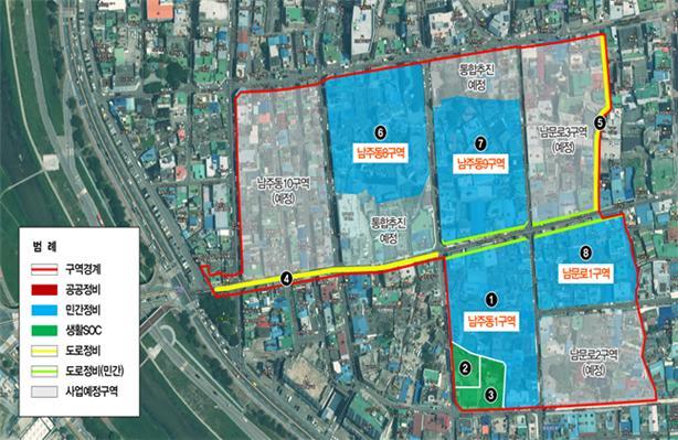 [청주=뉴시스] 국토교통부의 소규모 주택정비 관리지역 후보지로 지정된 충북 청주시 상당구 남주동·남문로 일대. photo@newsis.com *재판매 및 DB 금지