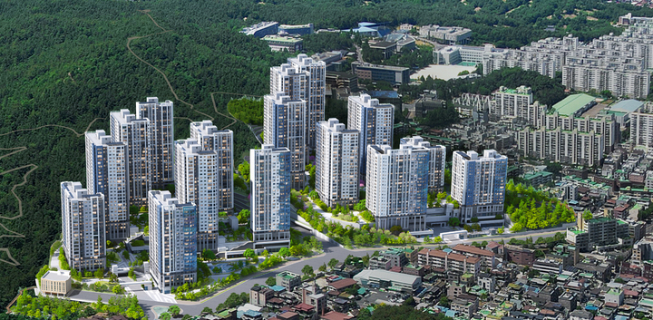 [대전=뉴시스]한화 포레나 대전월평공원 조감도. *재판매 및 DB 금지