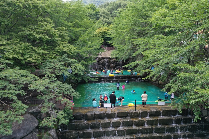 [보성=뉴시스] 보성 제암산자연휴양림 물놀이 계곡. (사진 = 보성군 제공) *재판매 및 DB 금지