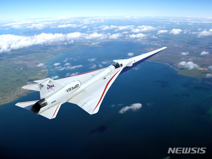 [서울=뉴시스] 초음속 여객기인 X-59. (사진=나사 홈페이지) 2022.08.01