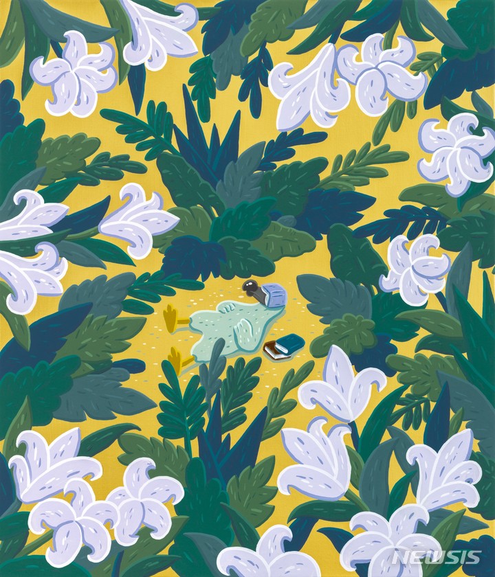 [서울=뉴시스]Daydream, 53x45.5cm, gouache on canvas, 2021