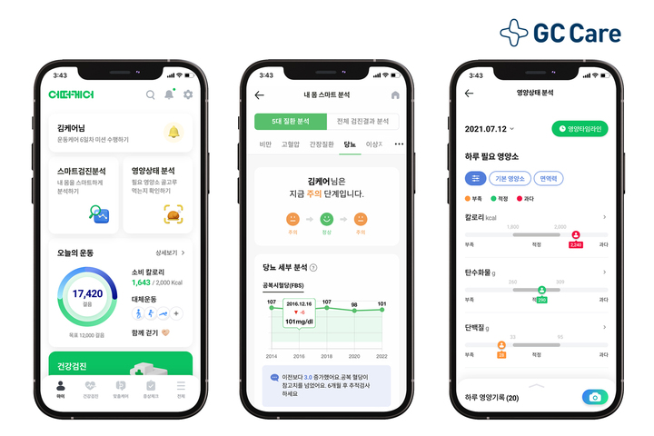  ‘어떠케어 2.0’ 어플리케이션 (사진=GC케어 제공) *재판매 및 DB 금지