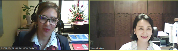 [서울=뉴시스] 북인권대사-salmon 화상통화 사진. 2022.08.04. (사진=외교부 제공) *재판매 및 DB 금지