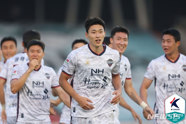 [서울=뉴시스]프로축구 김천 상무 조규성 (사진 = 프로축구연맹 제공)