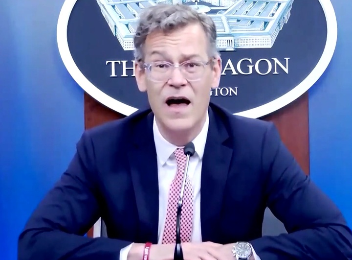 [워싱턴=뉴시스]콜린 칼 미국 국방부 정책차관이 5일(현지시간) 유엔본부 제10차 핵확산금지조약(NPT) 재검토회의 일환으로 열린 '미국 핵정책 고위급 브리핑'에서 발언하고 있다. (사진=유엔웹TV 캡처) 2022.08.05. *재판매 및 DB 금지