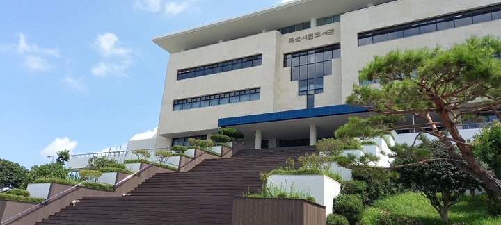 전체 외벽공사 마친 목포시립도서관. 목포시 제공 *재판매 및 DB 금지