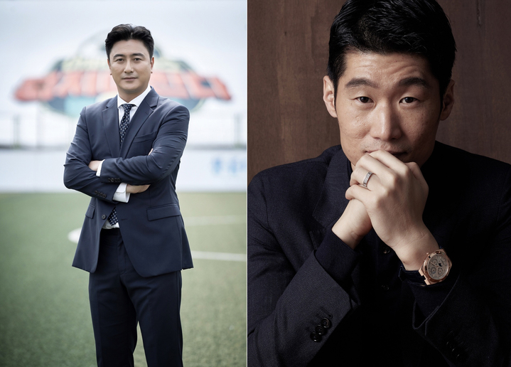 안정환(왼쪽), 박지성