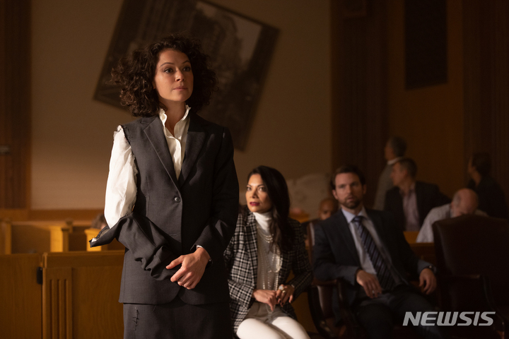 [미국=AP/뉴시스] 디즈니플러스 오리지널 시리즈 '변호사 쉬헐크'의 한 장면. (디즈니플러스 제공) 2022. 08. 19.