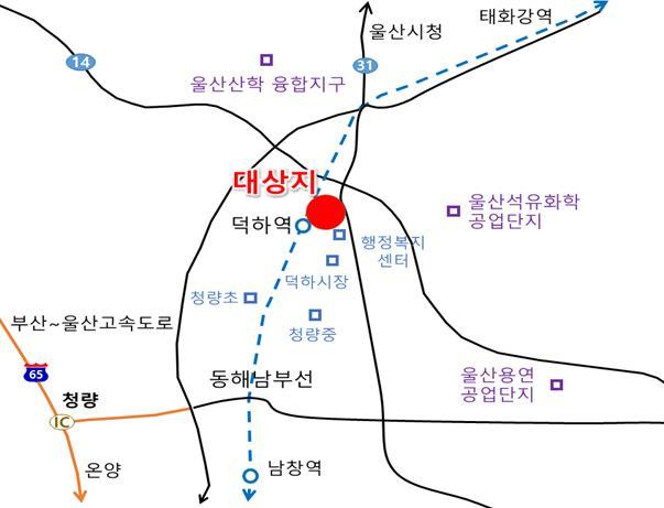[세종=뉴시스] 울산 덕하역 폐선 부지 토지 위탁 개발 사업 계획. (사진=기획재정부 제공) *재판매 및 DB 금지