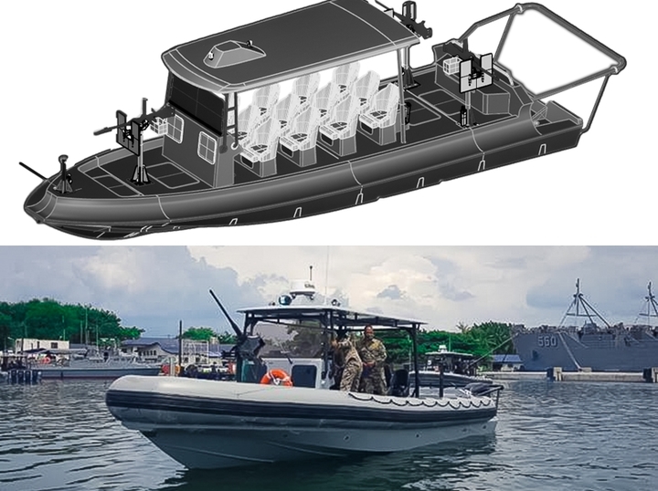 [서울=뉴시스] 보고인더스트리즈가 필리핀에 수출한 'CARBON PATROL RIB 1200' 고속단정 이미지. (사진=보고인더스트리즈 제공) 2022.08.19. photo@newsis.com *재판매 및 DB 금지