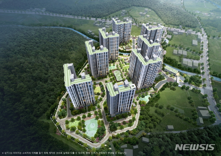 [서울=뉴시스] e편한세상 헤이리 조감도. (이미지=DL건설 제공)
