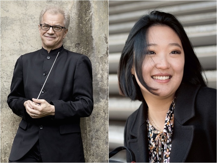 [서울=뉴시스]오스모 벤스케 서울시향 음악감독, 바이올리니스트 박수예. (사진=서울시향 제공) 2022.08.25. photo@newsis.com *재판매 및 DB 금지