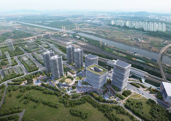 검암 플라시아 복합환승센터 복합개발사업 조감도(사진 제공=롯데건설) *재판매 및 DB 금지