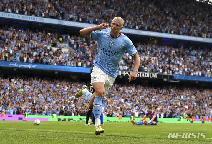 [맨체스터=AP/뉴시스]맨체스터 시티 엘링 홀란
