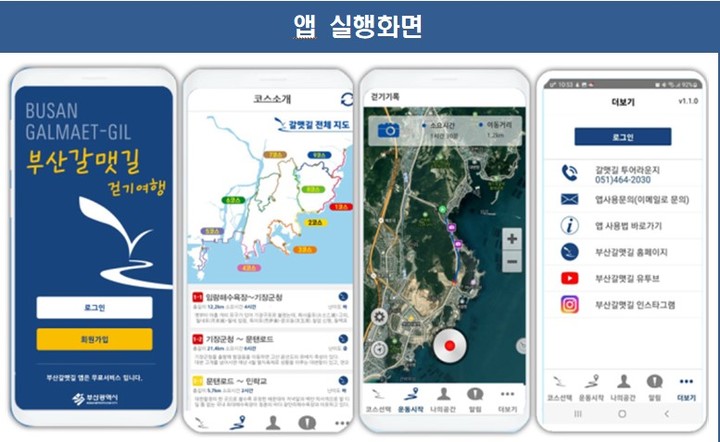 [부산=뉴시스] 부산 갈맷길 걷기여행 스마트폰 앱. (사진=부산시 제공) *재판매 및 DB 금지