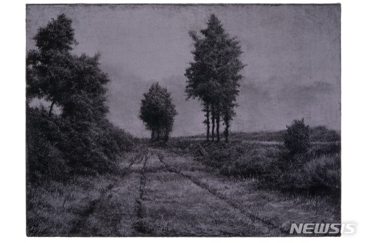 [서울=뉴시스]김남표, Instant Landscape - Origin#3, 2022, Scratching on artificial fur, 97x130.3cm