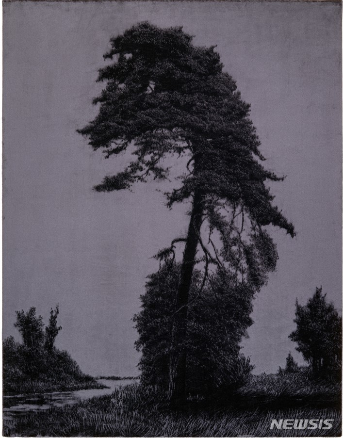 [서울=뉴시스]김남표, Instant Landscape - Origin#7, 2022, Scratching on artificial fur, 145.5x112_